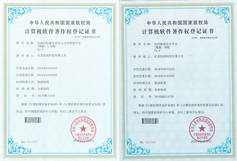 元內控著作權證書 元內控著作權證書